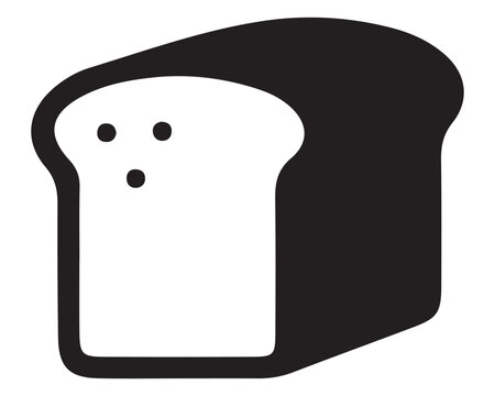 Simple flat vector icon of a loaf of sliced white bread with bakery icon sandwich bread food icon staple food wheat bread bakery shop bakery goods bakery sign food supply daily food homemade