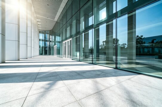 modern glass building outdoors in the downtown