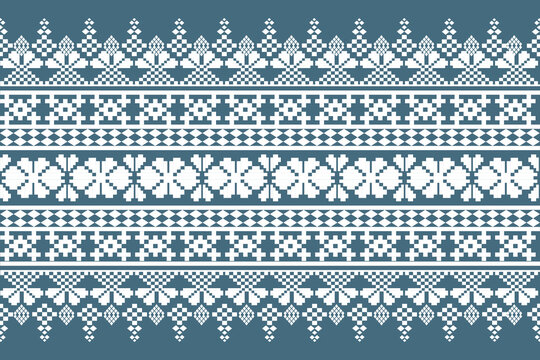 seamless knitted pattern with snowflakes
