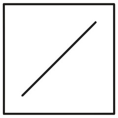 Obraz premium Square with diagonal line