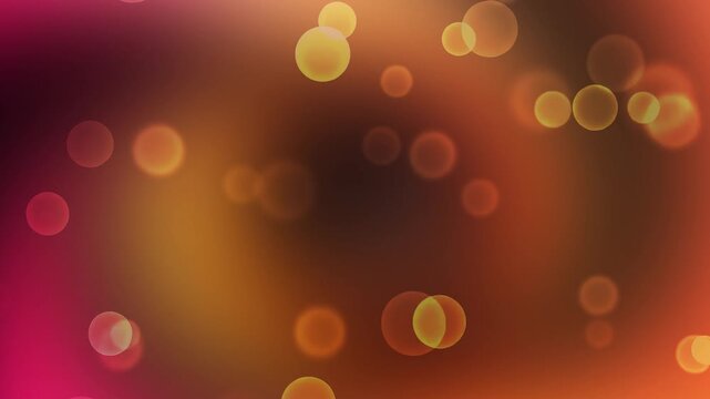 Warm golden amber and dark brown gradient motion loop with glowing bokeh particle lights Perfect for luxury background overlays and video intros