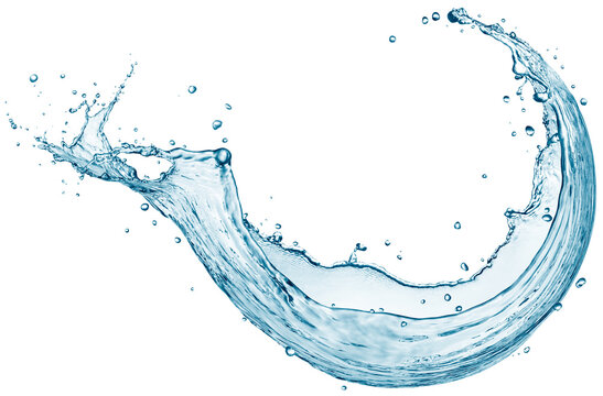 Water splashing isolated