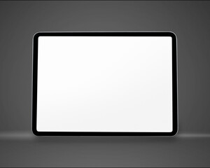 Blank tablet screen mockup on dark gray background © Rawpixel.com