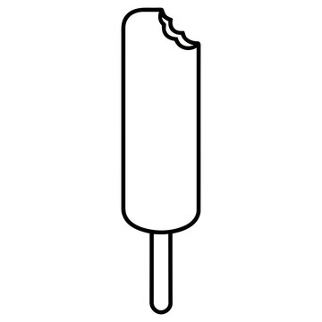 Bitten Ice Cream Bar Outline