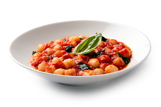 Gnocchi di patate con pomodoro e basilico, Pasta Italiana 