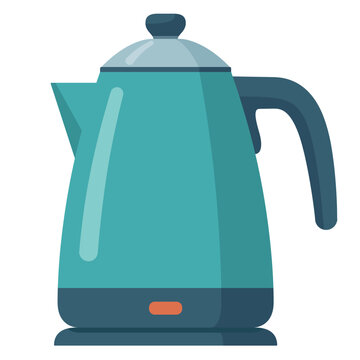 Electric kettle tea maker icon vector flat design isolated on white background
