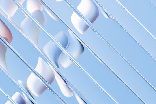 3D Glass Lattice with Repeating Organic Forms