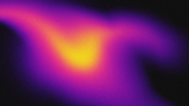 Abstract Grainy Neon Purple and Yellow Heatmap Gradient Background