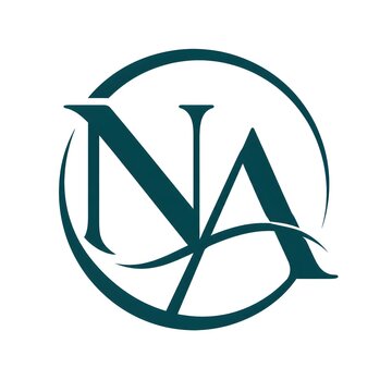 Elegant Monogram NA Logo Design in Dark Green and White