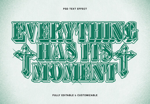 Vintage Engraved Text Effect