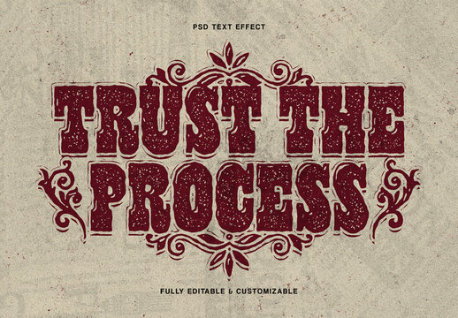 Vintage Distressed Text Effect
