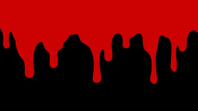 4K Halloween Blood Liquid Frame Transitions Pack, 2D Cartoon Horror Animation with Alpha Channel