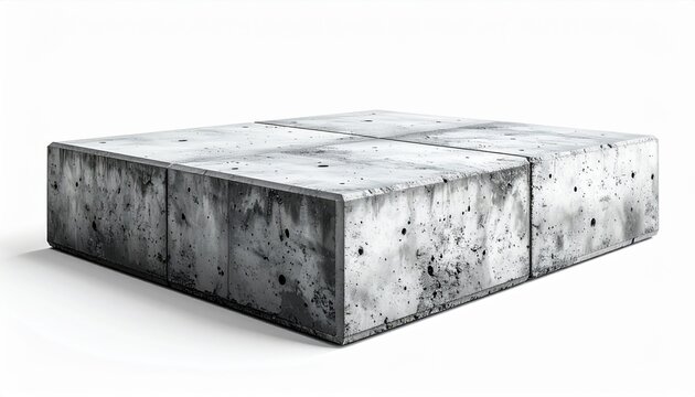 Weathered Rectangular Concrete Block