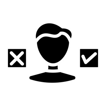 User Acceptance Testing Vector Glyph Icon Design