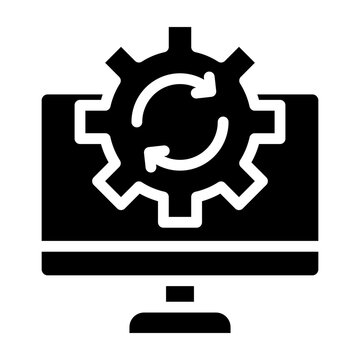 System Upgrade Vector Glyph Icon Design