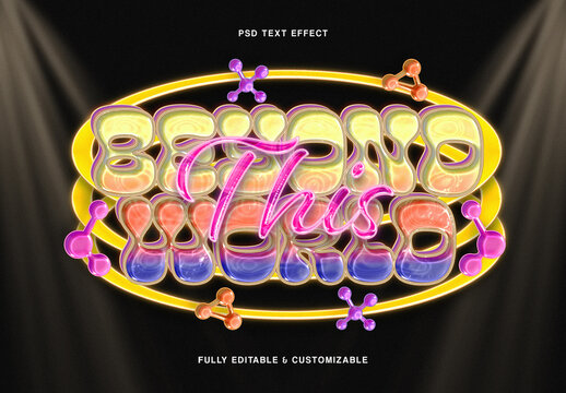 Retro Inflated Gradient 3D Text Effect