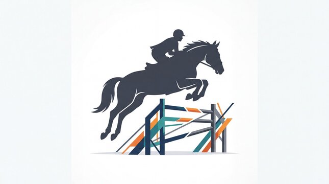 A talented equestrian athlete gracefully guides a powerful steed over a brightly painted obstacle during an exciting tournament competition showcasing incredible athletic ability