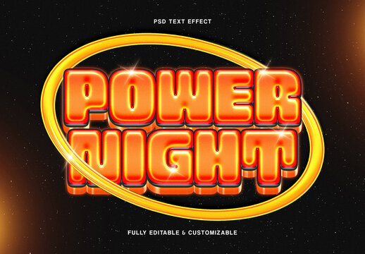 Orange Fiery Arcade 3D Text Effect