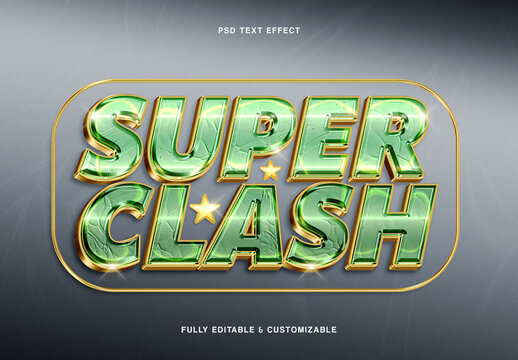 Emerald Gold 3D  Text Effect