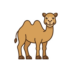 Obraz premium A simple vector illustration of a cute brown desert animal