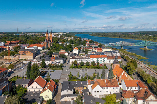 Włocławek, Polska- widok na miasto.