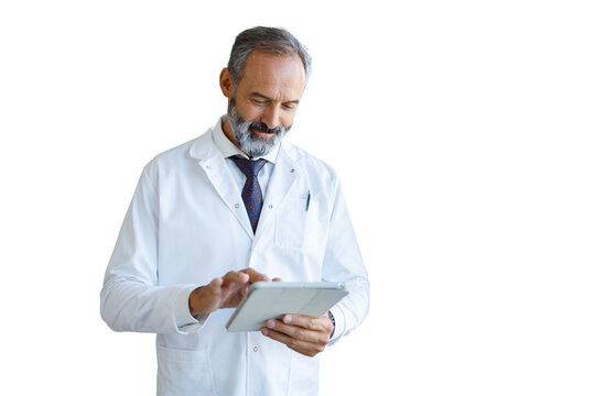 Doctor using digital tablet for medical consultation