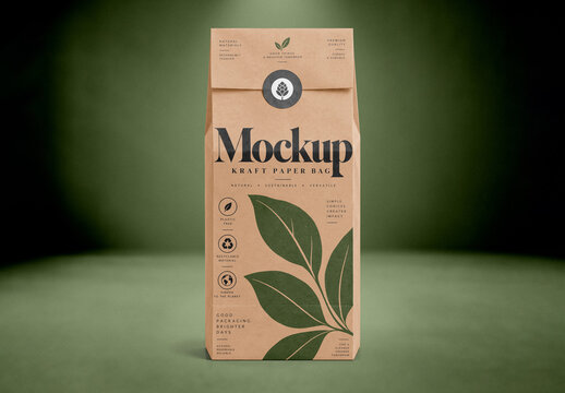 Kraft Paper Takeaway Bag Mockup