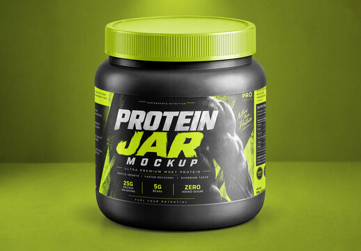 Protein Powder Jar Mockup