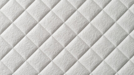 Obraz premium Quilted textile presenting a seamless diamond pattern, symbolizing comfort, luxury, and soft texture for elegant design backgrounds and acoustic paneling