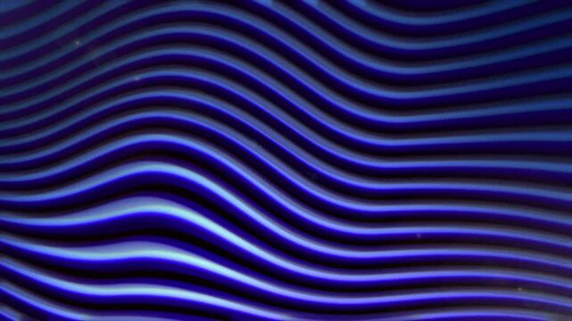 Abstract Blue Horizontal Wave Line Background 4K