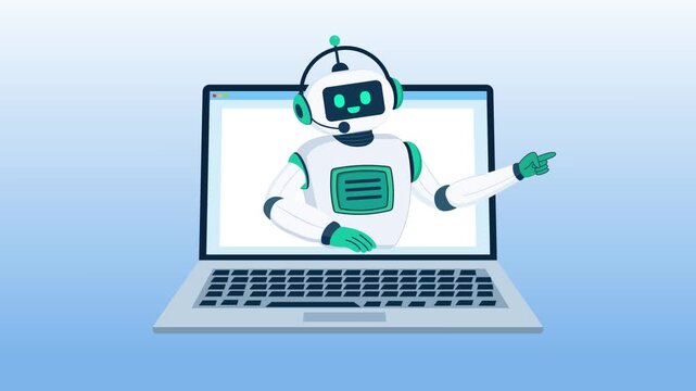 ai chatbot virtual assistant customer support automation animation