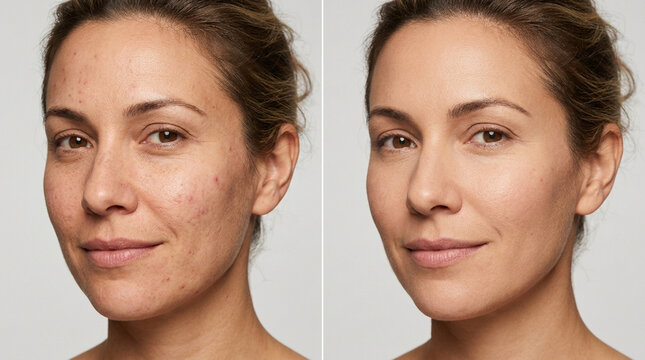 Before and After Skin Transformation: Flawless Complexion