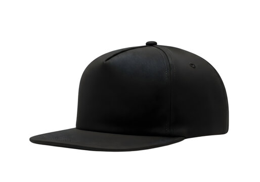 Black baseball cap front view
