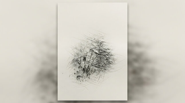 Minimalist Paper Scratch Texture Abstract Grunge Background Distressed Ink Mark Effect On White Surface Hand Drawn Rough Sketch Pattern Modern Vintage Weathered Artistic Design