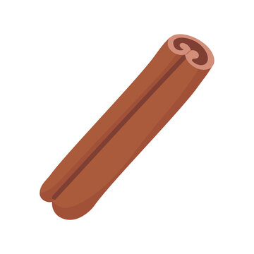 Aromatic cinnamon stick, an essential spice for cooking and baking, isolated on white background
