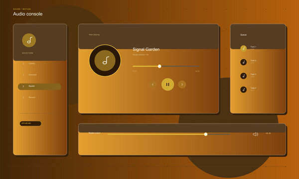 Modern audio console user interface design for music applications