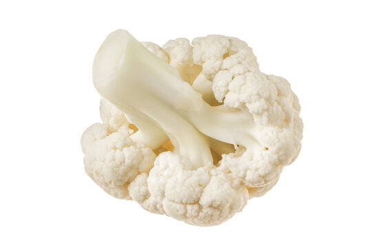 Fresh piece of cauliflower isolated on white background