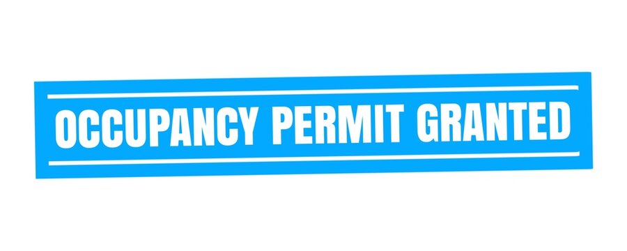 Occupancy Permit Granted Stamp for Building Approval, Construction Compliance and Property Documentation