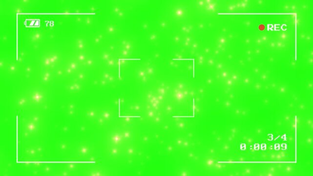 Green screen video background with camera interface