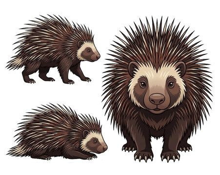 vector illustration of  hedgehog 