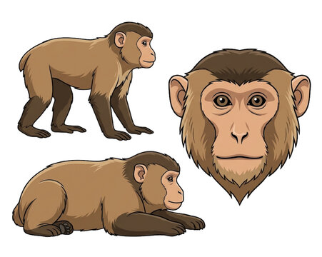 vector illustration of monkey 