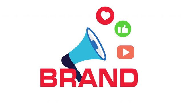 Brand Marketing and Advertising Promotion Concept with Megaphone, Audience, Customer Engagement and Business Communication
