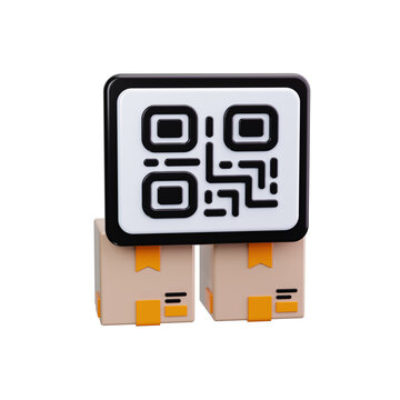 Barcode scanner 3d render icons