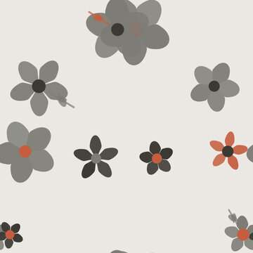 Motif millefleurs sans couture en terre cuite et parchemin