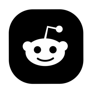 Reddit icon logo vector black