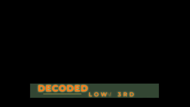 Decode Title Set Three Lower 3rd