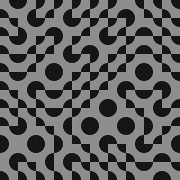 Motif de courbes fluides sans couture en noir et cr&egrave;me