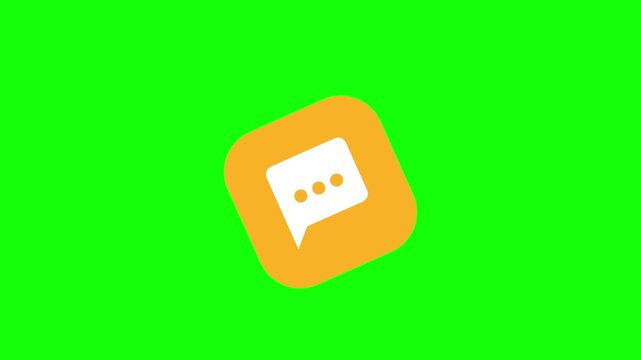 Typing Chat Bubble Wiggling Side to Side on a Square Chip
