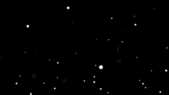 Motivational text animation featuring never surrender slogan with floating particles against dark background setting