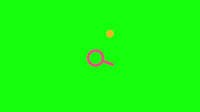 Search Magnifier Wiggling Side to Side with an Accent Dot